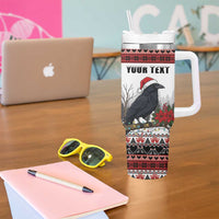 F Caw F Christmas Raven Personalized Tumbler With Handle Holiday Crow Festive - Wonder Print Shop