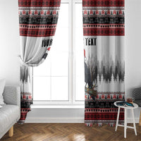 F Caw F Christmas Raven Personalized Window Curtain Holiday Crow Festive - Wonder Print Shop