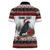 F Caw F Christmas Raven Personalized Women Polo Shirt Holiday Crow Festive - Wonder Print Shop