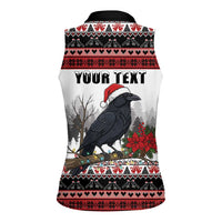 F Caw F Christmas Raven Personalized Women Sleeveless Polo Shirt Holiday Crow Festive - Wonder Print Shop