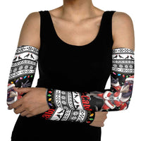 F Caw F Raven Christmas Arm Sleeves Funny Santa Crow - Wonder Print Shop