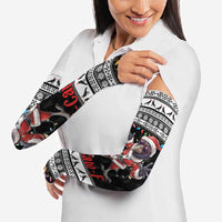 F Caw F Raven Christmas Arm Sleeves Funny Santa Crow - Wonder Print Shop