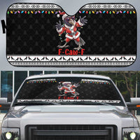 F Caw F Raven Christmas Auto Sun Shade Funny Santa Crow - Wonder Print Shop