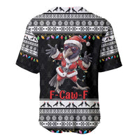 F Caw F Raven Christmas Baseball Jersey Funny Santa Crow - Wonder Print Shop