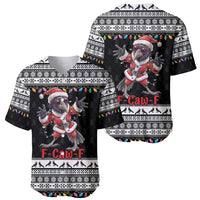 F Caw F Raven Christmas Baseball Jersey Funny Santa Crow - Wonder Print Shop
