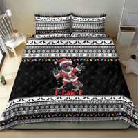 F Caw F Raven Christmas Bedding Set Funny Santa Crow - Wonder Print Shop