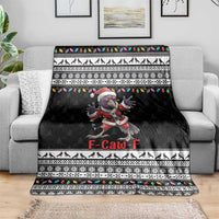 F Caw F Raven Christmas Blanket Funny Santa Crow - Wonder Print Shop
