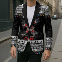 F Caw F Raven Christmas Blazer Funny Santa Crow - Wonder Print Shop