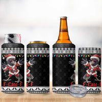 F Caw F Raven Christmas 4 in 1 Can Cooler Tumbler Funny Santa Crow - Wonder Print Shop