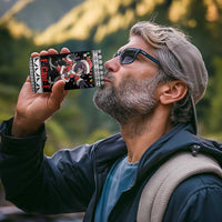 F Caw F Raven Christmas 4 in 1 Can Cooler Tumbler Funny Santa Crow - Wonder Print Shop