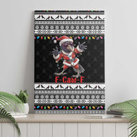 F Caw F Raven Christmas Canvas Wall Art Funny Santa Crow - Wonder Print Shop