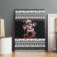 F Caw F Raven Christmas Canvas Wall Art Funny Santa Crow - Wonder Print Shop