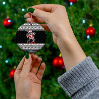 F Caw F Raven Christmas Ceramic Ornament Funny Santa Crow - Wonder Print Shop