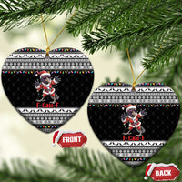 F Caw F Raven Christmas Ceramic Ornament Funny Santa Crow - Wonder Print Shop