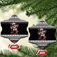 F Caw F Raven Christmas Ceramic Ornament Funny Santa Crow - Wonder Print Shop