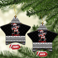 F Caw F Raven Christmas Ceramic Ornament Funny Santa Crow - Wonder Print Shop