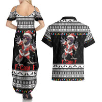 F Caw F Raven Christmas Couples Matching Summer Maxi Dress and Hawaiian Shirt Funny Santa Crow - Wonder Print Shop