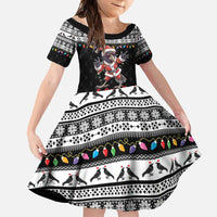 F Caw F Raven Christmas Family Matching Off Shoulder Maxi Dress and Hawaiian Shirt Funny Santa Crow - Wonder Print Shop