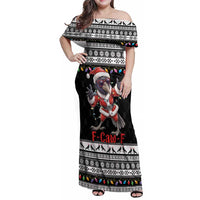 F Caw F Raven Christmas Family Matching Off Shoulder Maxi Dress and Hawaiian Shirt Funny Santa Crow - Wonder Print Shop