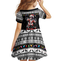 F Caw F Raven Christmas Family Matching Off Shoulder Short Dress and Hawaiian Shirt Funny Santa Crow - Wonder Print Shop