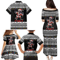 F Caw F Raven Christmas Family Matching Puletasi and Hawaiian Shirt Funny Santa Crow - Wonder Print Shop
