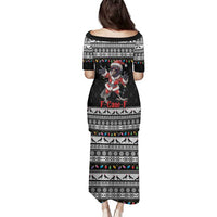 F Caw F Raven Christmas Family Matching Puletasi and Hawaiian Shirt Funny Santa Crow - Wonder Print Shop