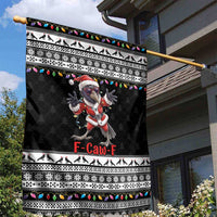 F Caw F Raven Christmas Garden Flag Funny Santa Crow - Wonder Print Shop