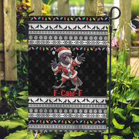 F Caw F Raven Christmas Garden Flag Funny Santa Crow - Wonder Print Shop