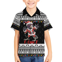 F Caw F Raven Christmas Hawaiian Shirt Funny Santa Crow - Wonder Print Shop