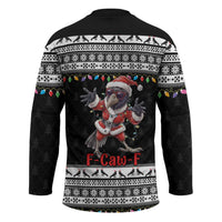 F Caw F Raven Christmas Hockey Jersey Funny Santa Crow - Wonder Print Shop