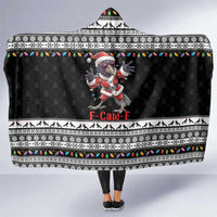 F Caw F Raven Christmas Hooded Blanket Funny Santa Crow - Wonder Print Shop