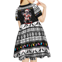 F Caw F Raven Christmas Kid Short Sleeve Dress Funny Santa Crow - Wonder Print Shop