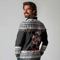 F Caw F Raven Christmas Long Sleeve Polo Shirt Funny Santa Crow - Wonder Print Shop