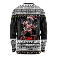 F Caw F Raven Christmas Long Sleeve Shirt Funny Santa Crow - Wonder Print Shop