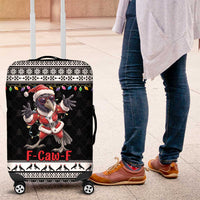F Caw F Raven Christmas Luggage Cover Funny Santa Crow - Wonder Print Shop