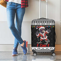 F Caw F Raven Christmas Luggage Cover Funny Santa Crow - Wonder Print Shop
