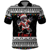 F Caw F Raven Christmas Polo Shirt Funny Santa Crow - Wonder Print Shop