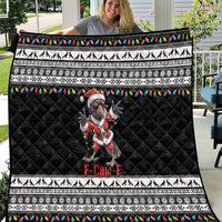 F Caw F Raven Christmas Quilt Funny Santa Crow - Wonder Print Shop