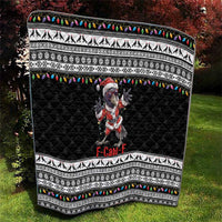 F Caw F Raven Christmas Quilt Funny Santa Crow - Wonder Print Shop