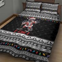 F Caw F Raven Christmas Quilt Bed Set Funny Santa Crow - Wonder Print Shop