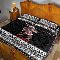 F Caw F Raven Christmas Quilt Bed Set Funny Santa Crow - Wonder Print Shop