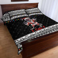 F Caw F Raven Christmas Quilt Bed Set Funny Santa Crow - Wonder Print Shop