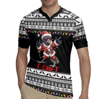 F Caw F Raven Christmas Rugby Jersey Funny Santa Crow - Wonder Print Shop
