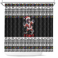 F Caw F Raven Christmas Shower Curtain Funny Santa Crow - Wonder Print Shop