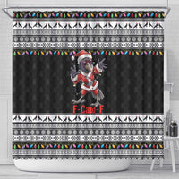 F Caw F Raven Christmas Shower Curtain Funny Santa Crow - Wonder Print Shop
