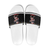 F Caw F Raven Christmas Slide Sandals Funny Santa Crow - Wonder Print Shop