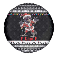 F Caw F Raven Christmas Spare Tire Cover Funny Santa Crow - Wonder Print Shop