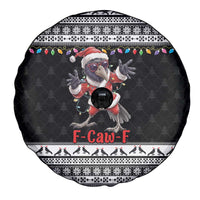 F Caw F Raven Christmas Spare Tire Cover Funny Santa Crow - Wonder Print Shop