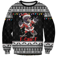 F Caw F Raven Christmas Sweatshirt Funny Santa Crow - Wonder Print Shop