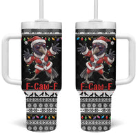 F Caw F Raven Christmas Tumbler With Handle Funny Santa Crow - Wonder Print Shop